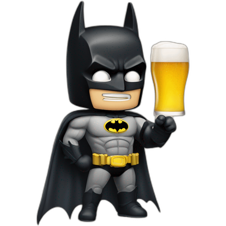 Batman tomando cerveza emoji