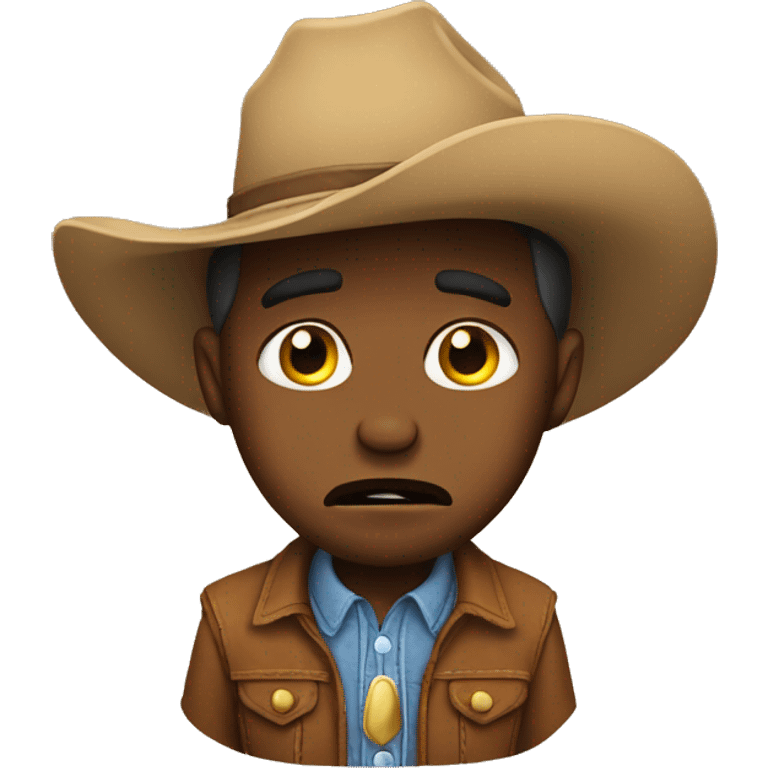 cowboy crying emoji