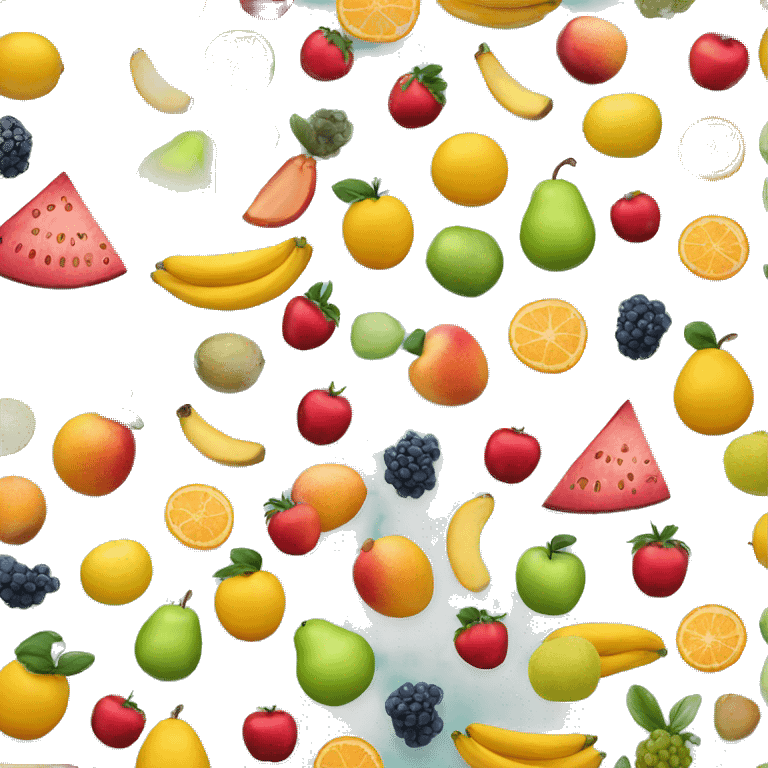 iPhone screen with web ecommerce fruit emoji