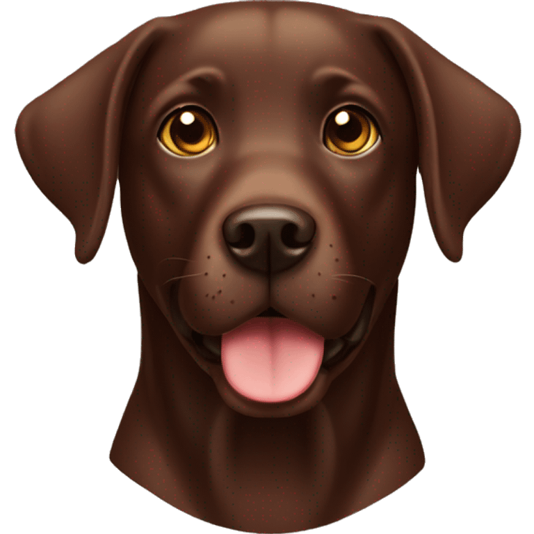 Chocolate Labrador dog emoji