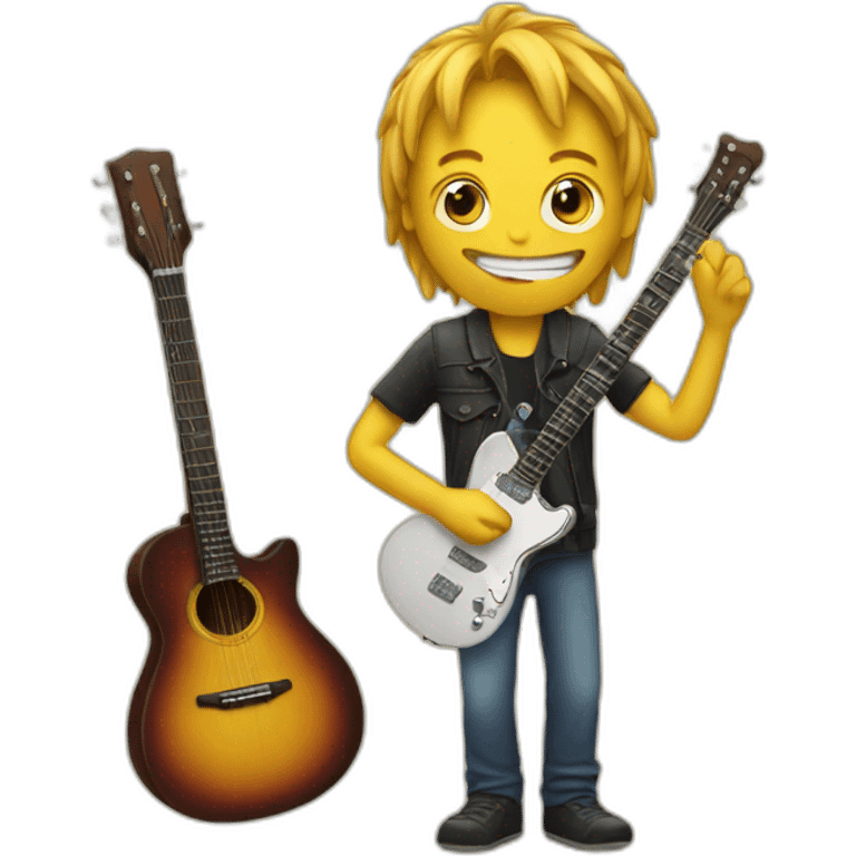 emoji with gitar emoji