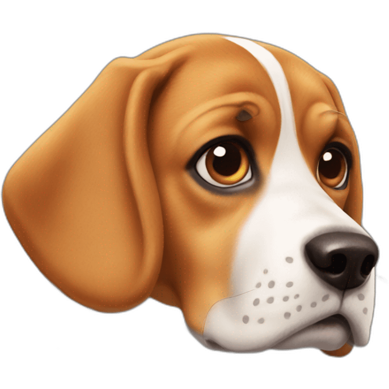 Surprised beagle emoji