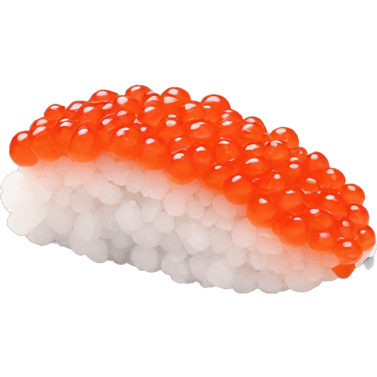 Salmon roe nigiri with only the roe emoji