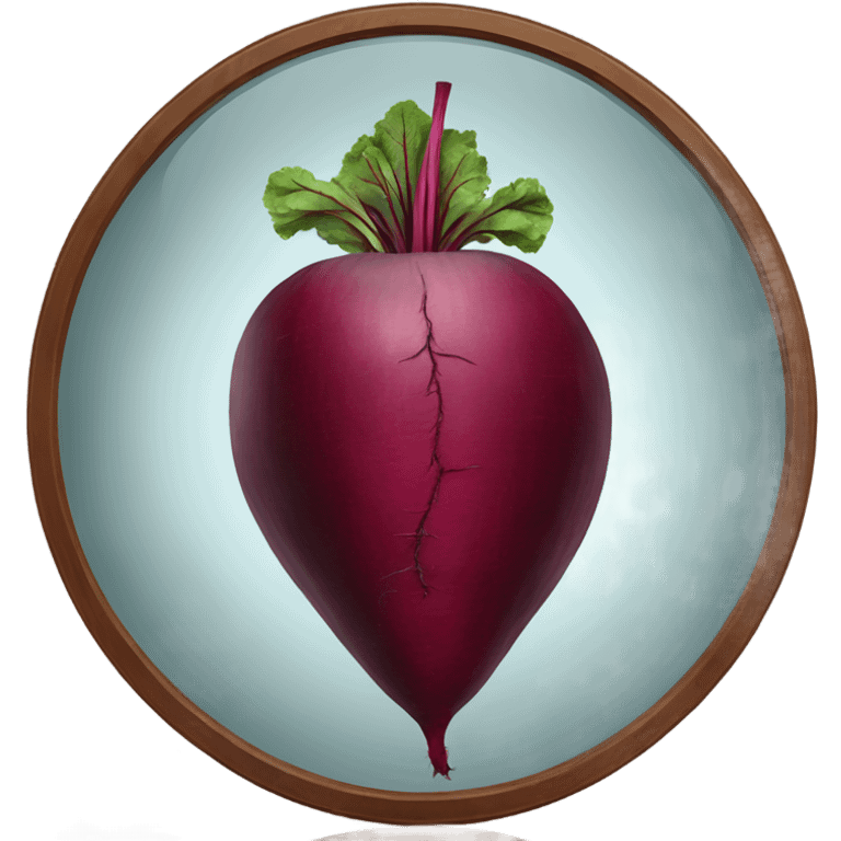 beetroot inside the mirror emoji