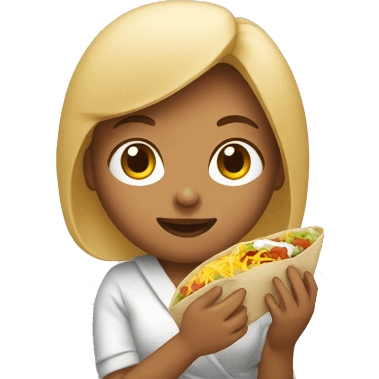 woman eating burrito emoji