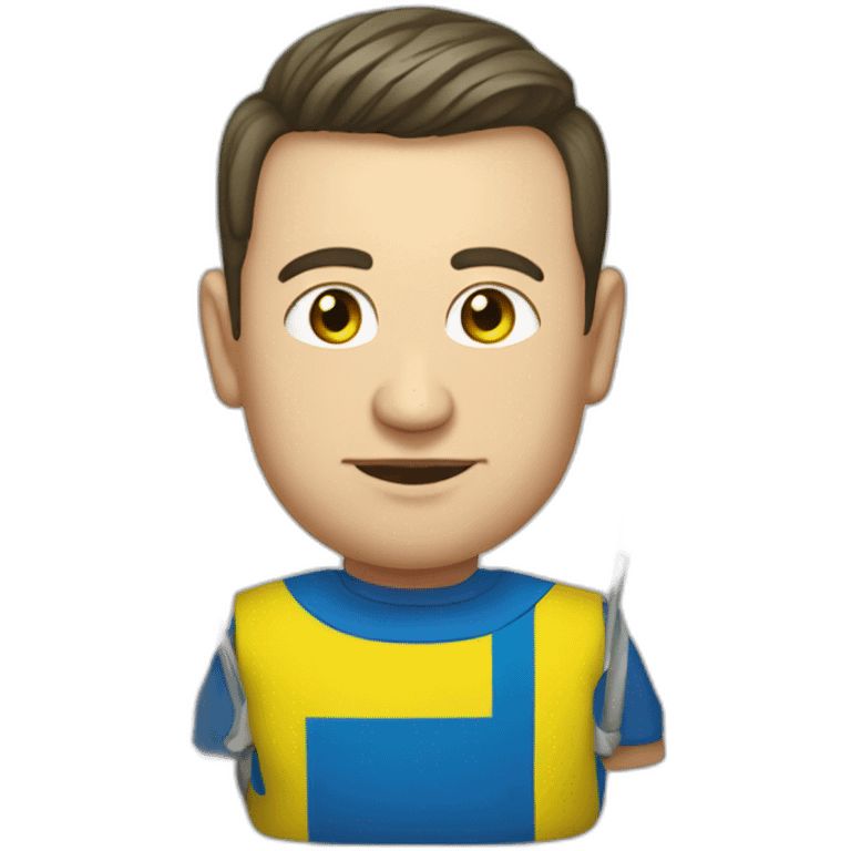 Full weight zelensky with Ukrainian flag emoji