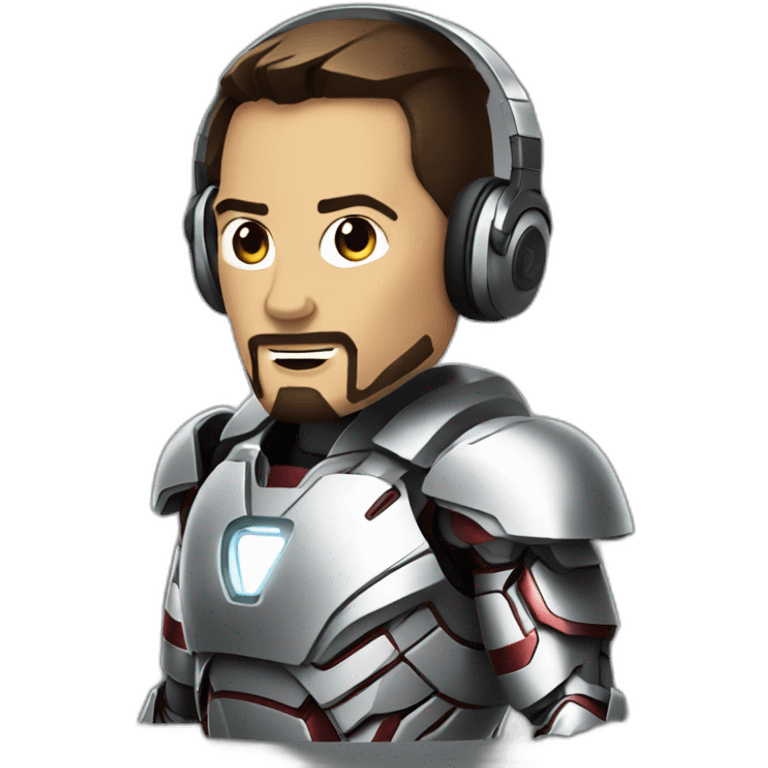 iron man as a dj emoji