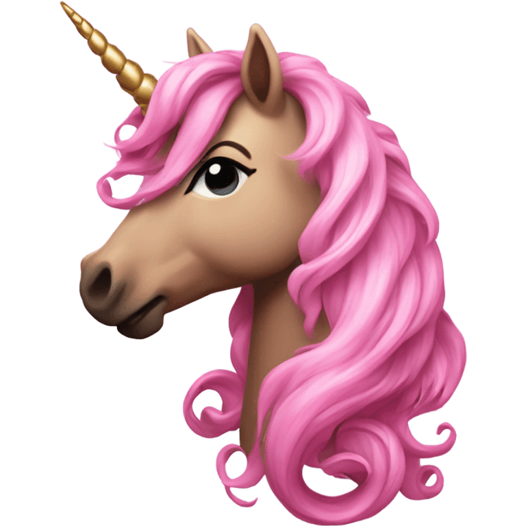 Unicorn pink emoji