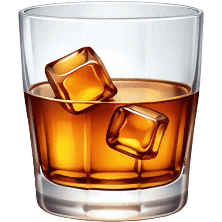 Bourbon on the rocks emoji