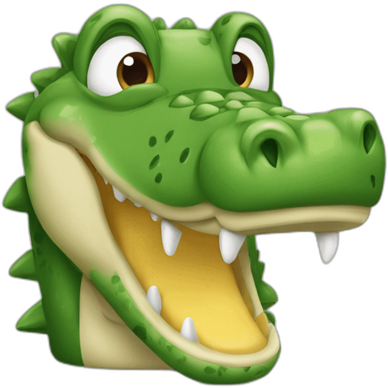 Crocodile et pain d’épice se font un calin emoji