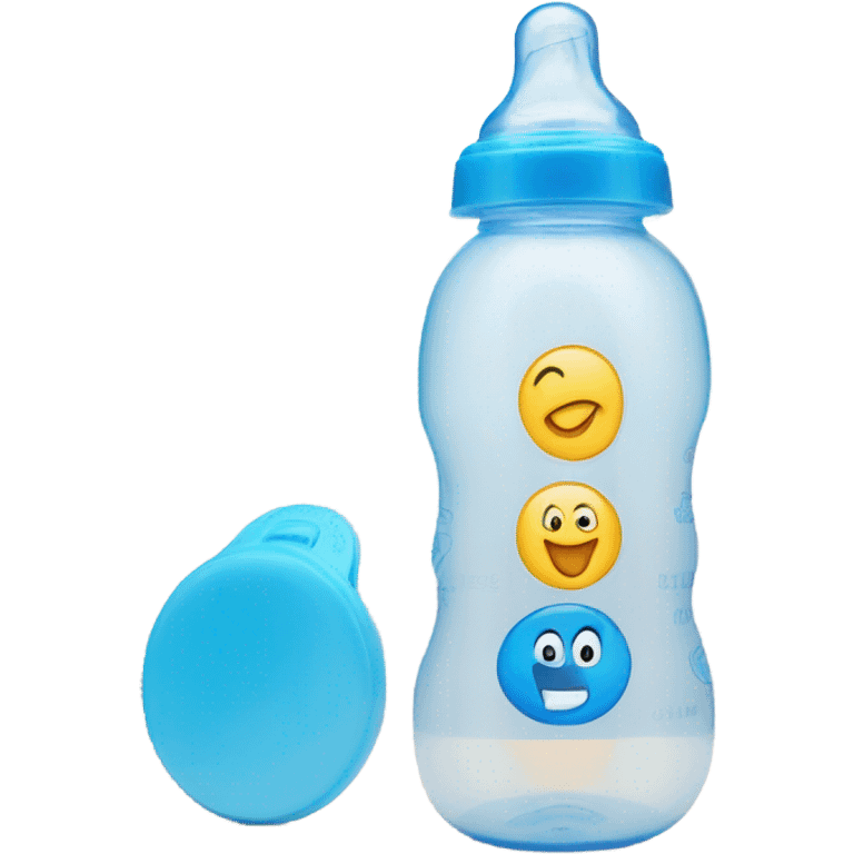 Blue bottle for the baby emoji