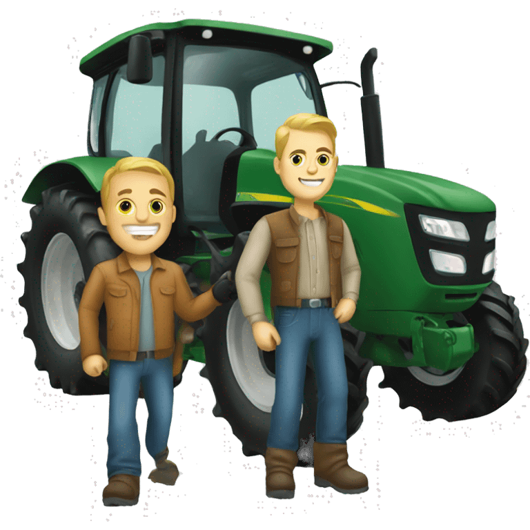 A man with a tractor  emoji