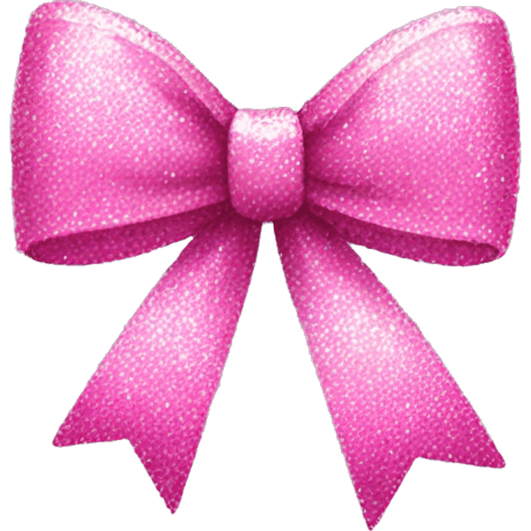 pink glittery bow emoji