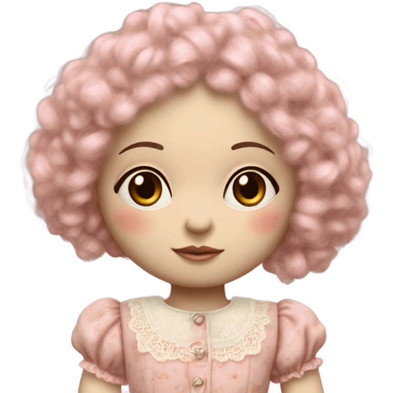 Pink shabby chic doll  emoji