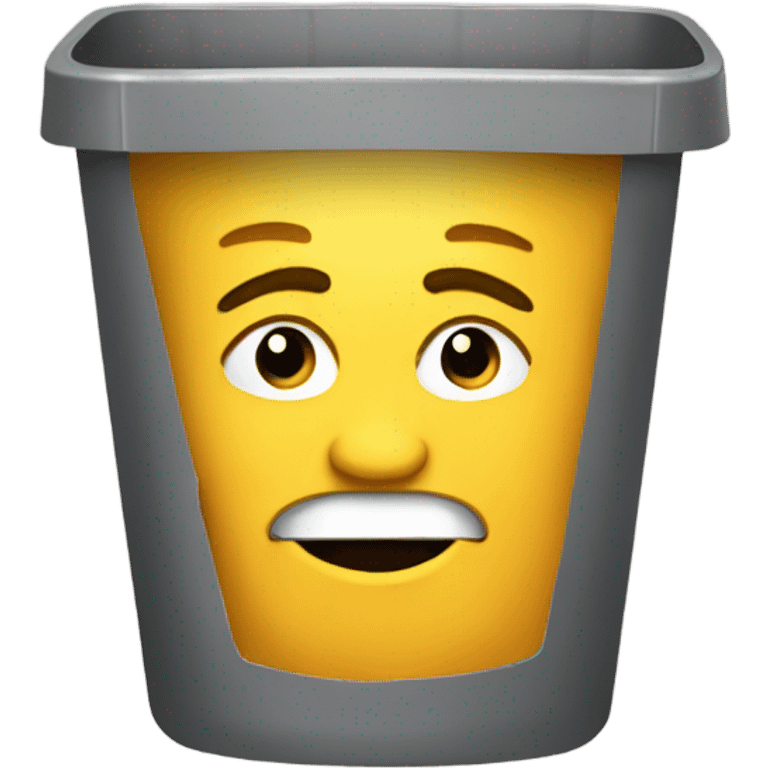 man is in the trash can. emoji