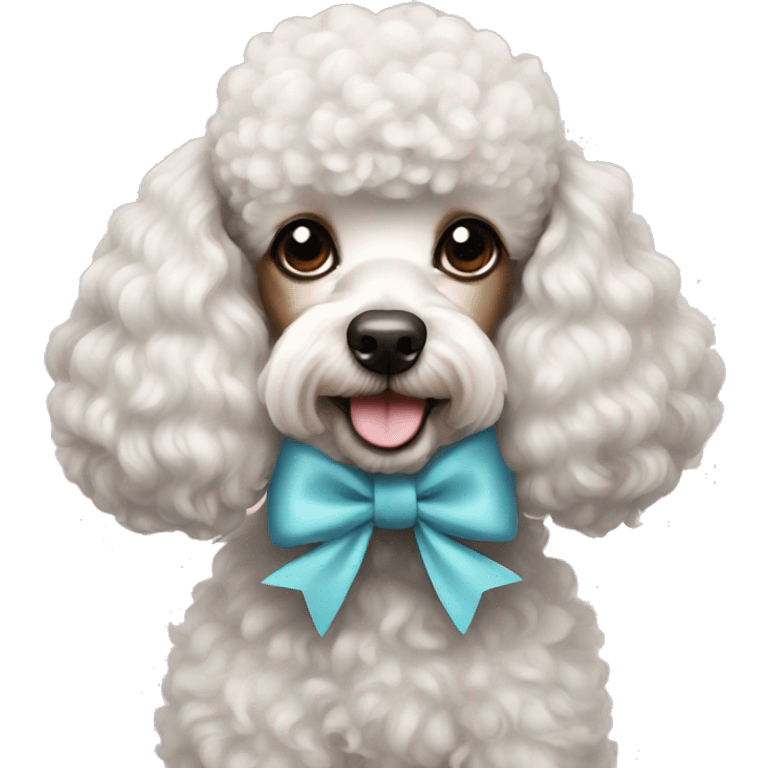 Poodle with bow emoji