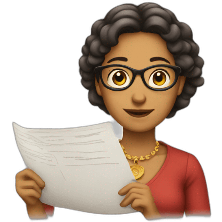 latin clever woman emoji