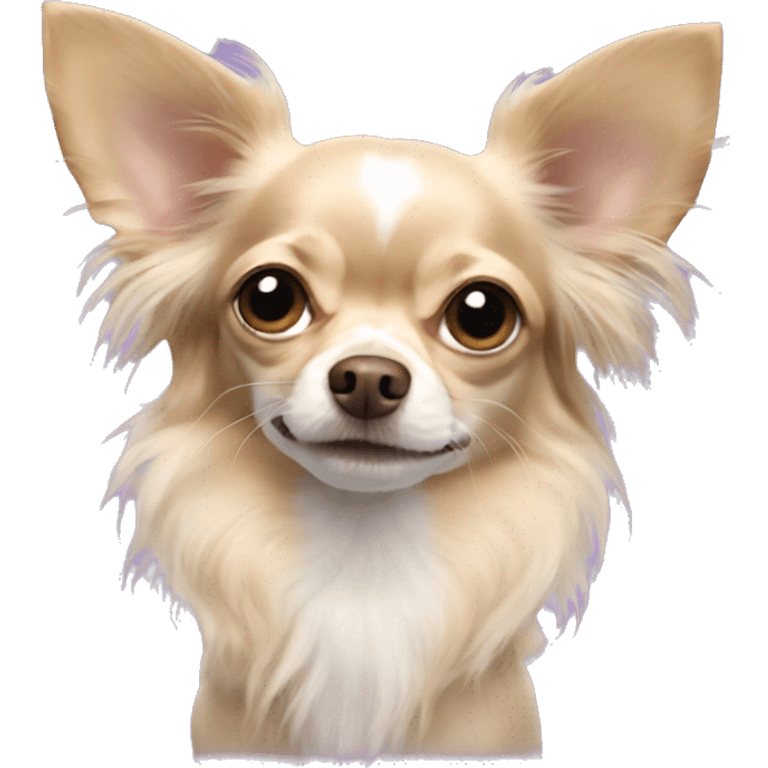 Lilac long-haired chihuahua emoji