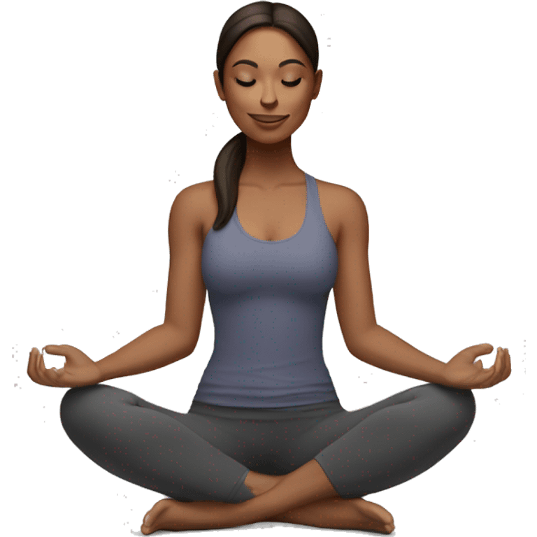 yoga girl brunette  emoji