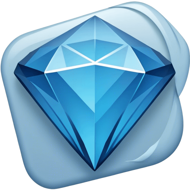 Design a sleek, minimalist emoji featuring a geometric blue diamond inspired by Arch Linux’s iconic style. Incorporate dynamic, swirling accents to symbolize dwm's tiling window manager. Subtly embed an 'A' (for Arkipon) into the design, using clean, angular lines. Use a cool gradient of blues and greys with a faint grid or window pattern in the background to evoke a modern, tech-savvy feel. emoji