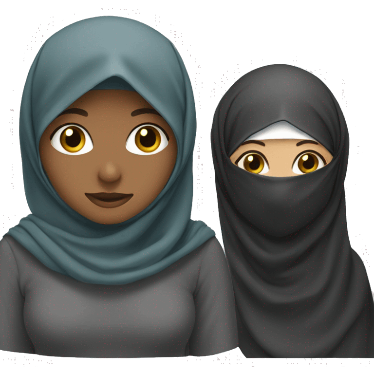 hijab girl with niqab emoji