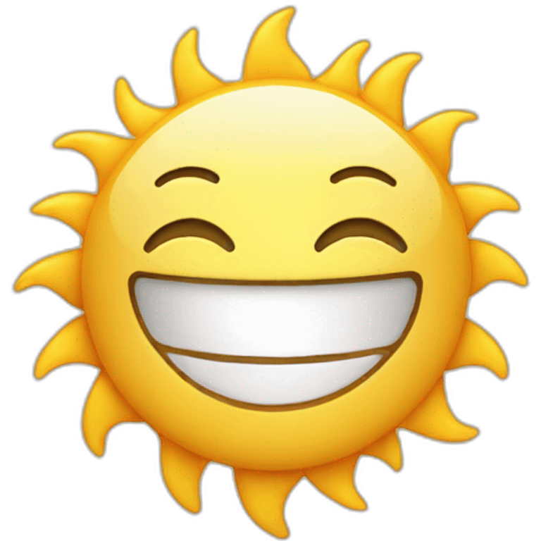 delighted sun in love emoji