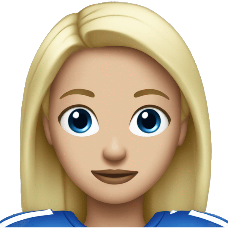 blonde football girl blue eyes emoji