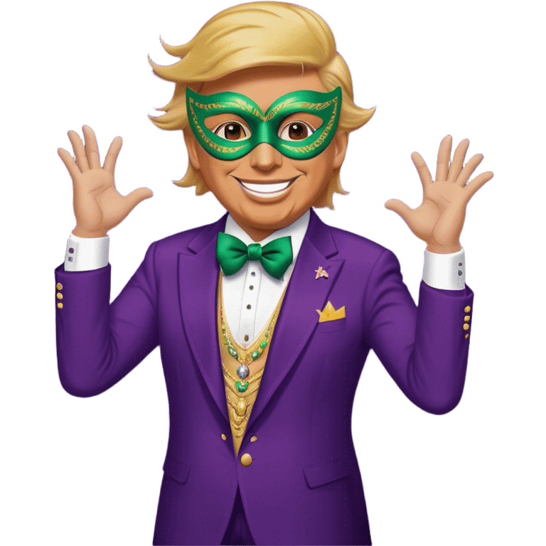 Donald trump dancing at Mardi gras emoji