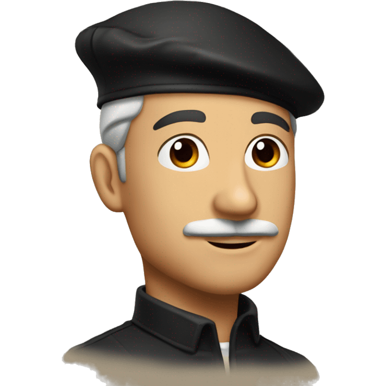 French Man with a French black béret emoji