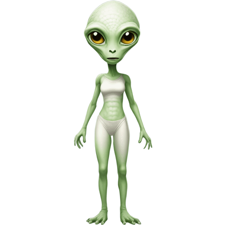 a Reptilian alien white woman, full body emoji