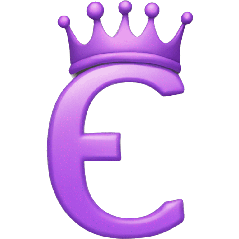 The letter C with a simple crown on it 2D emoji