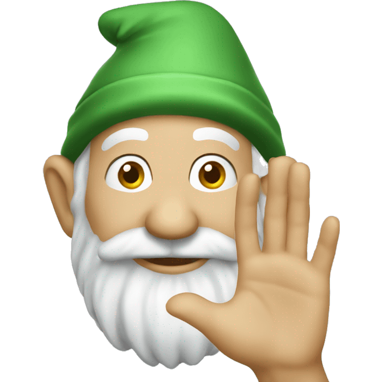 Waving gnome emoji