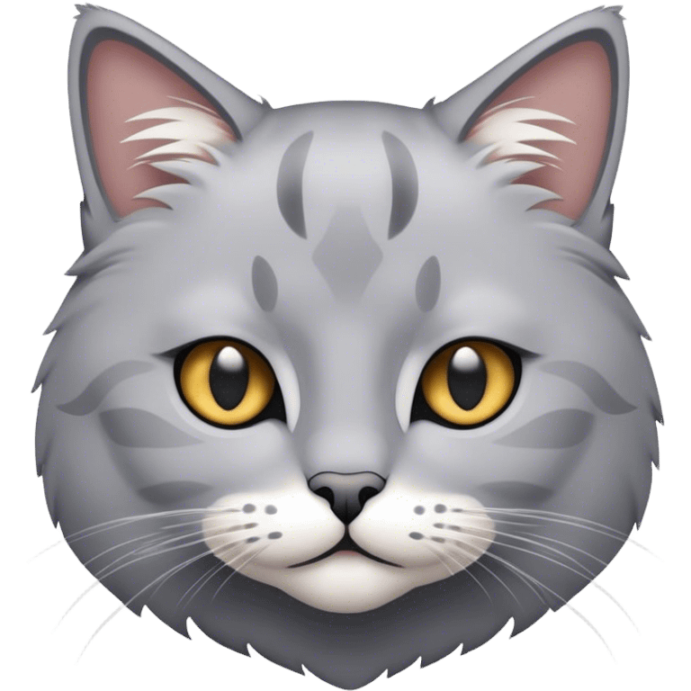 Eine britische Kurzhaarkatze in weiß grau emoji