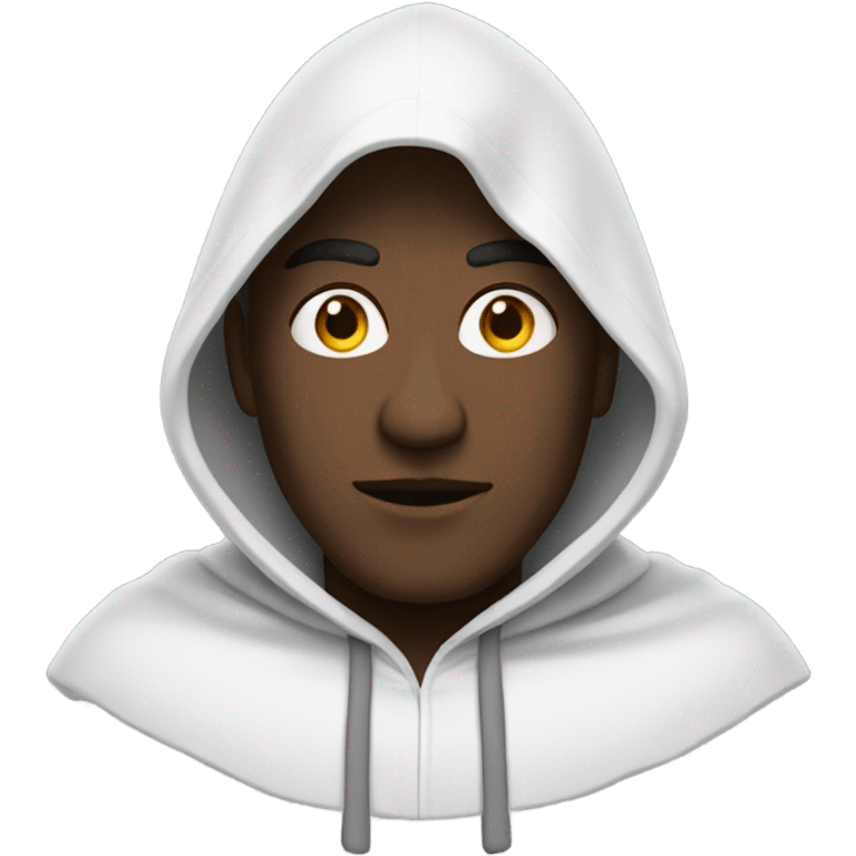 A man in a big pointy white hood emoji