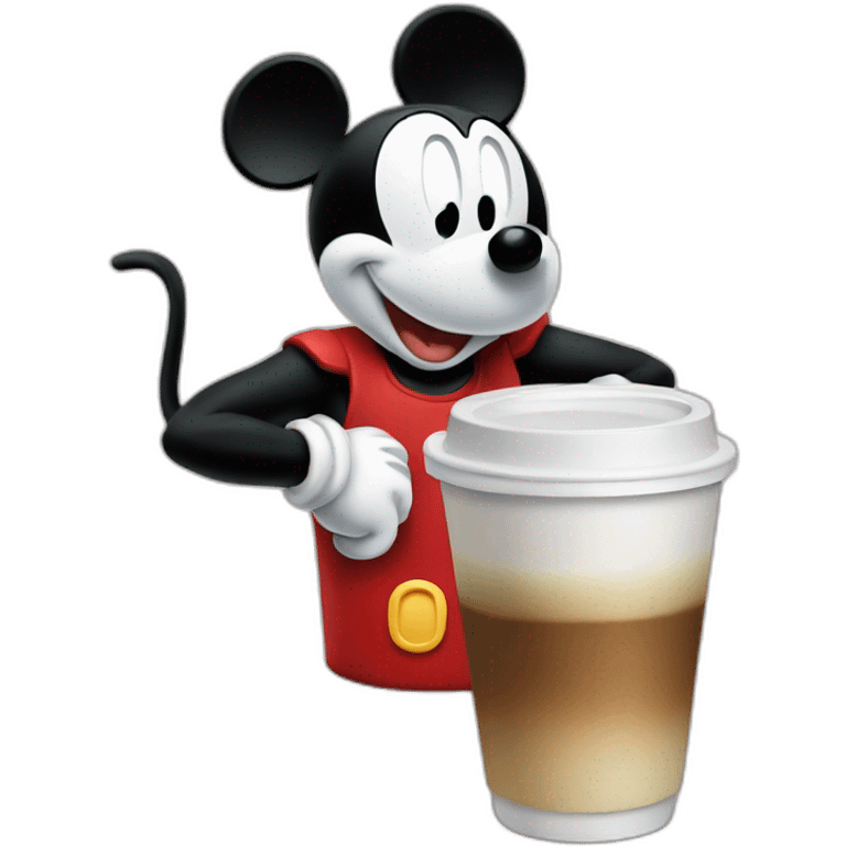 Mickey Mouse drink s coffee emoji