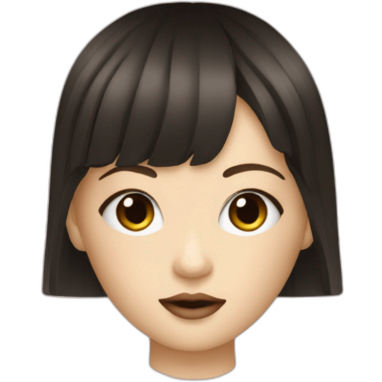 Black hair devon aoki with macbook emoji