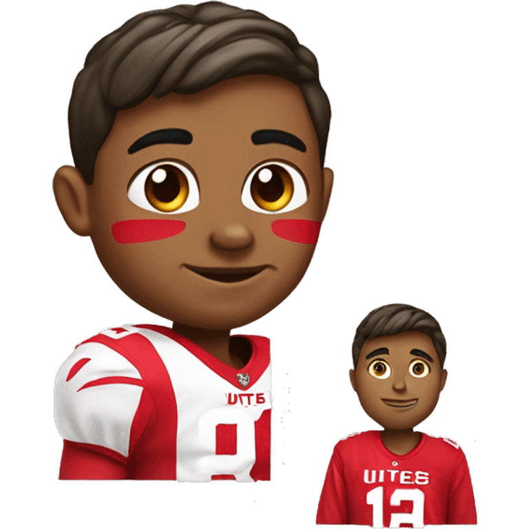 Boy Utah Utes fan in Jersey emoji