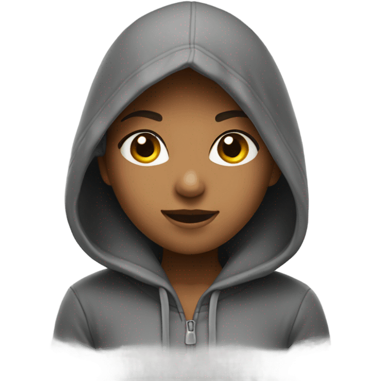 girl wearing a hoodie  emoji