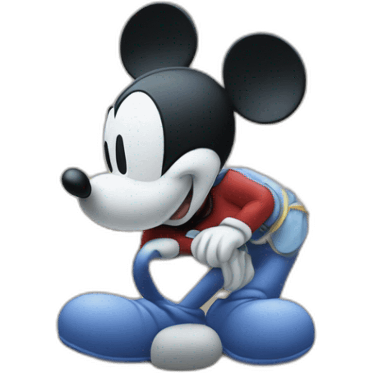 Mickey qui fait un doigt d'honneur emoji