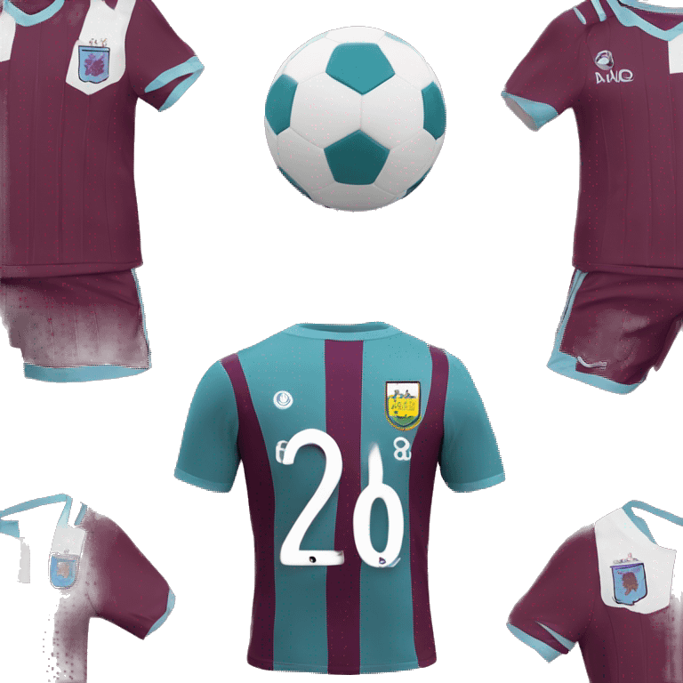 Aston Villa football kit light skn emoji