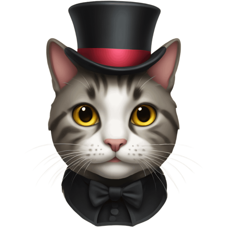 Cat with tophat emoji