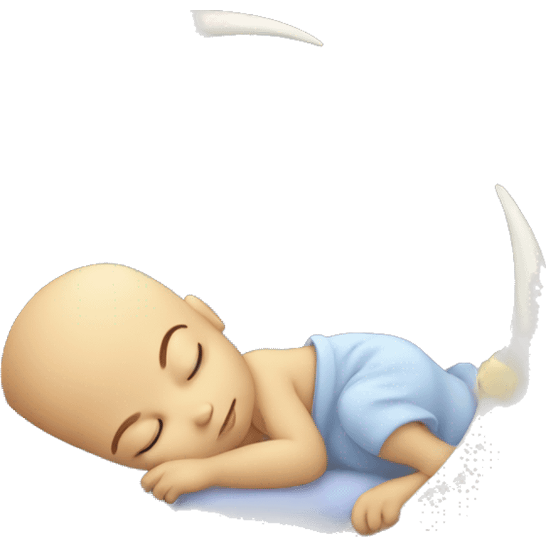 Sleeping baby moon emoji