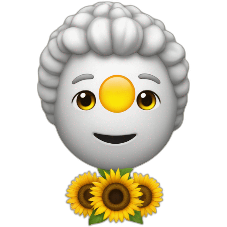 un girasol enorme con la frase personame emoji