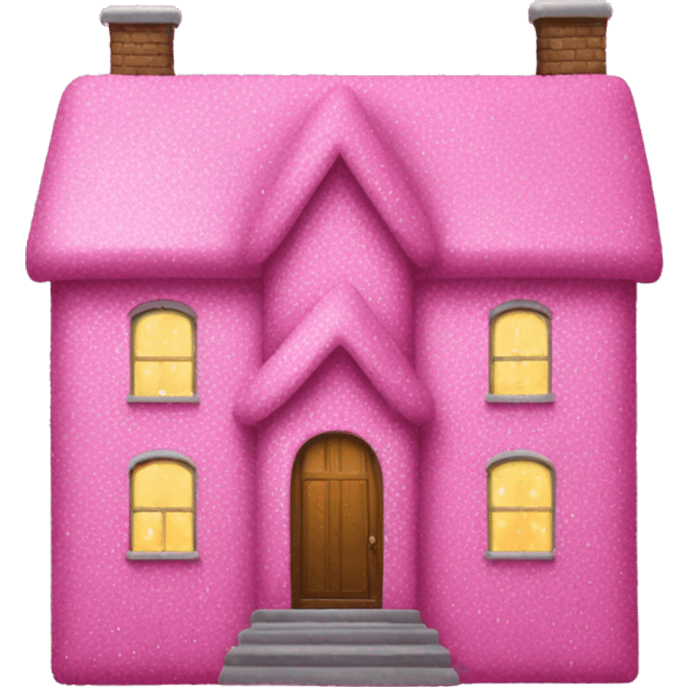 Pink sparkling house  emoji