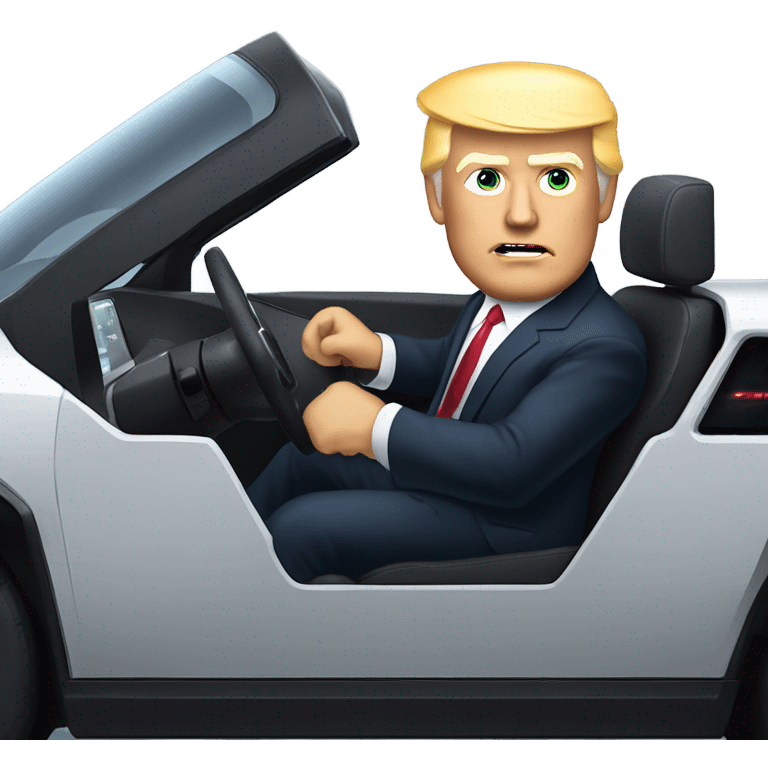 Trump in a cybertruck  emoji