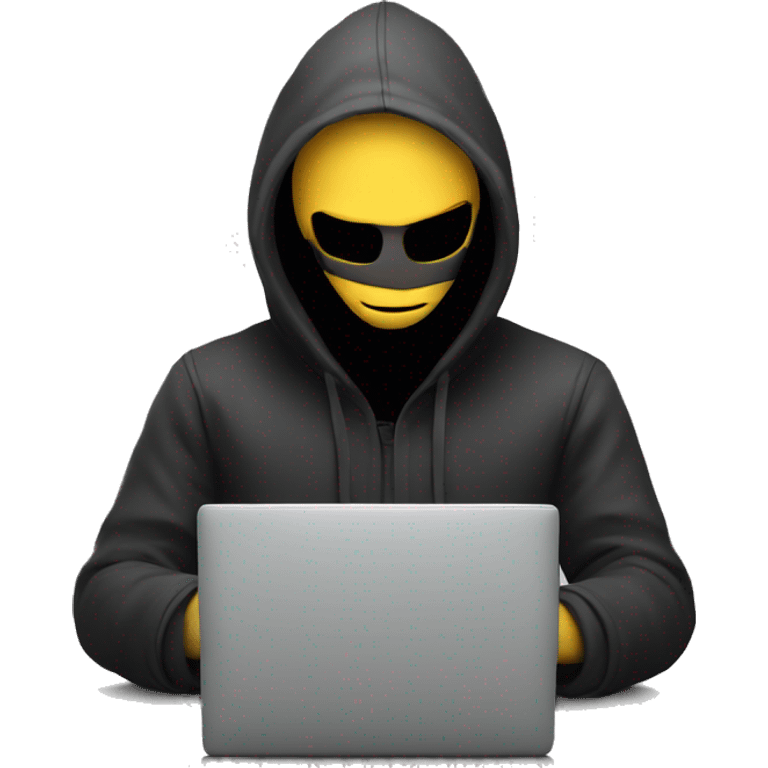 Hacker hacking a laptop emoji