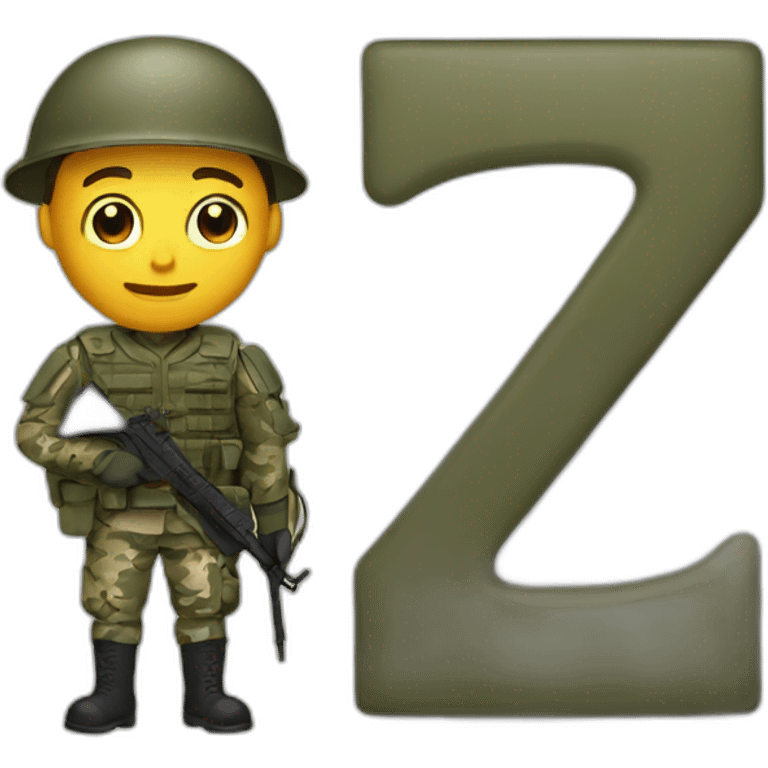 soldier with letter z emoji