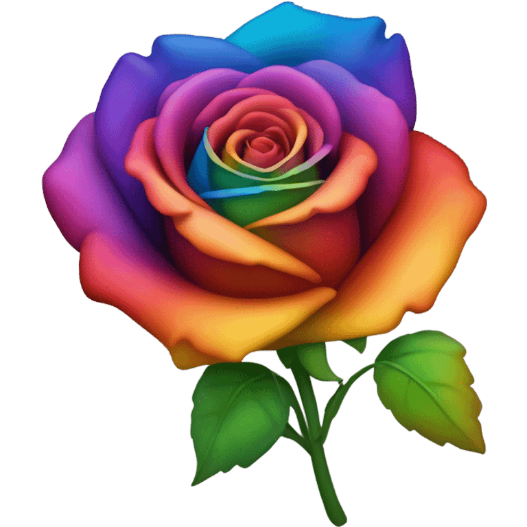 rainbow rose  emoji