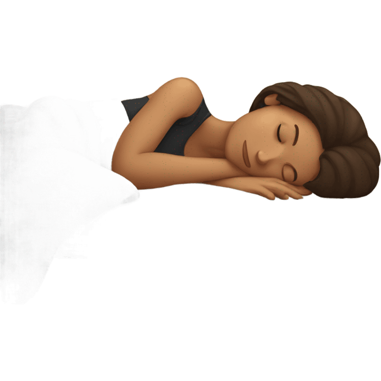 Brunette girl sleepin emoji