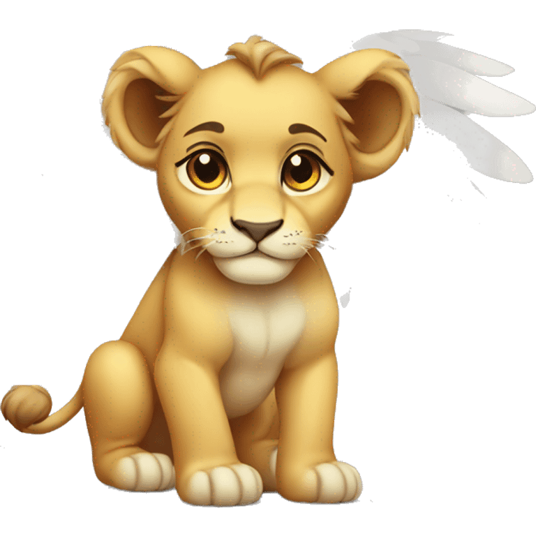 Baby lion wirh wings emoji